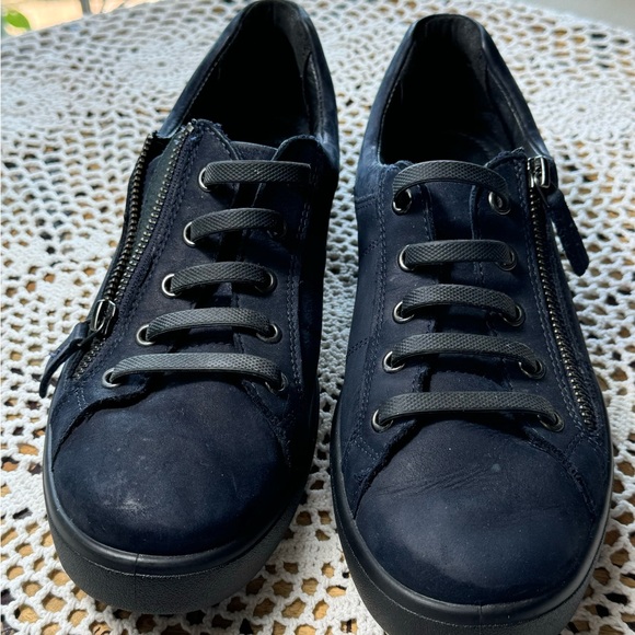 Hotter Chase Casual Shoes Sz 8.5M (dark Blue) Nubuck Leather Side Zip - SKU 725 - Picture 6 of 8